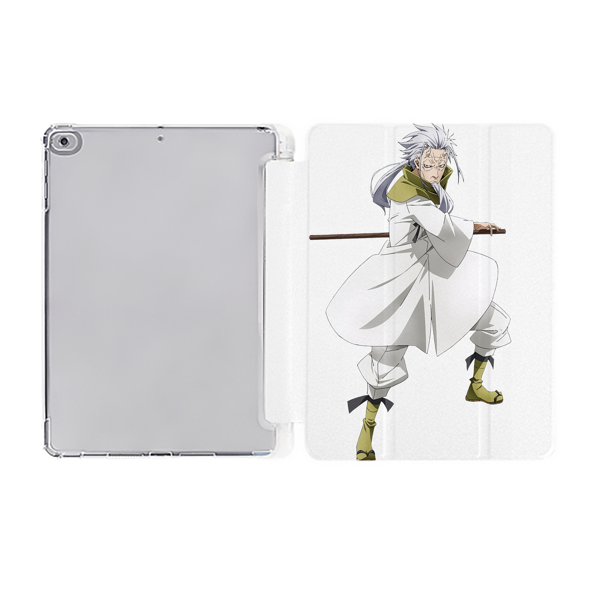 （画像用） 転スラ Regarding Reincarnated to Slime IPad ケース ペン収納付き 三つ折りスタンド PUレザー×シリコン 対応機種9.5/10.5/10.9インチ